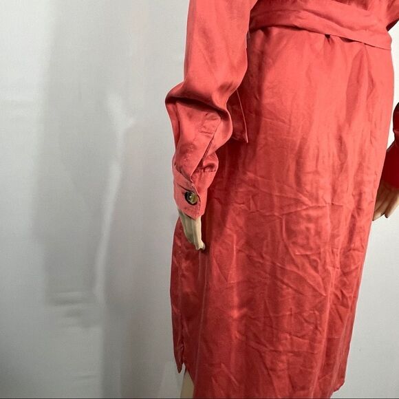 Time & Tru coral Woven Utility Shirt Dress - Picture 7 of 13